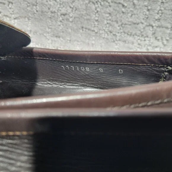 Gucci 101133 Mens Size US 8D Dark Brown Leather Gold Horsebit Driving Loafers - Picture 4 of 13